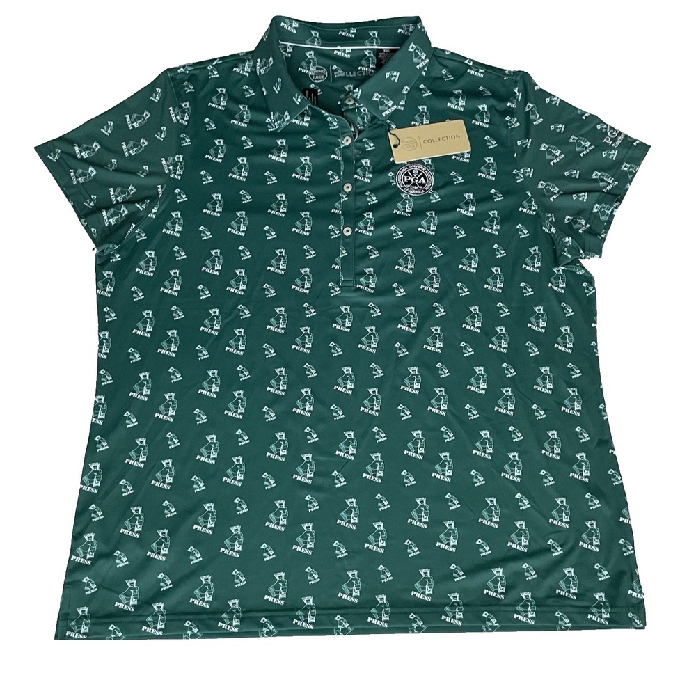 Swing Juice Collection Men's Golf Polo Shirt XXL Green "Press" Cash